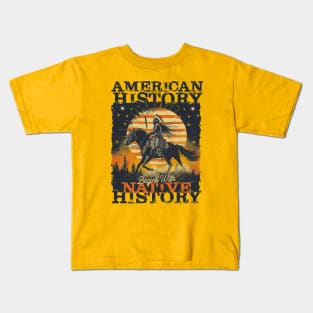 American History Begins With Native History Kids T-Shirt